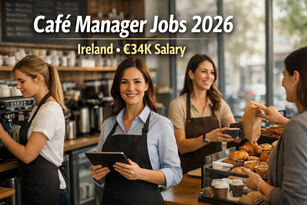 Café Manager Jobs In Ireland 2026 – €34K Salary | Apply Now