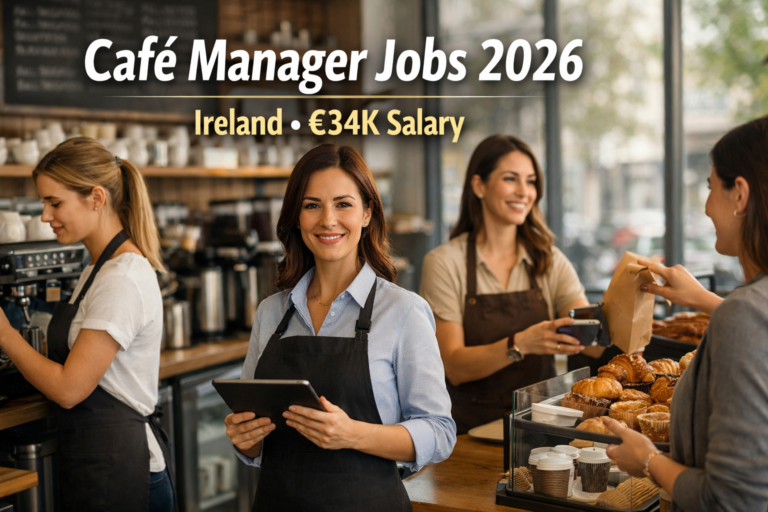 Café Manager Jobs In Ireland 2026 – €34K Salary | Apply Now