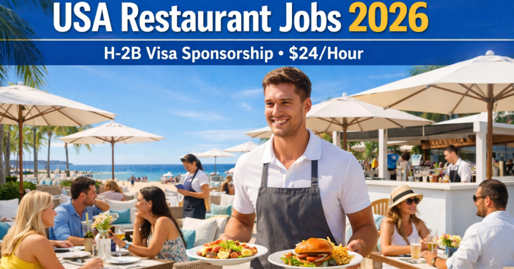 USA Restaurant Jobs 2026 – H-2B Visa Sponsorship ($24/Hour)