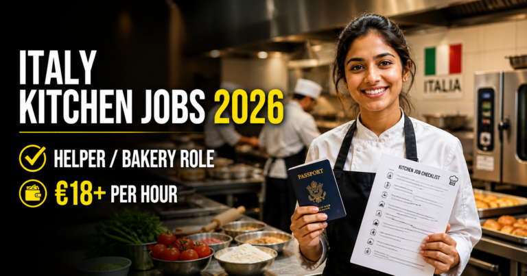 Italy Kitchen Helper Job 2026 – Salary, Duties & Requirements