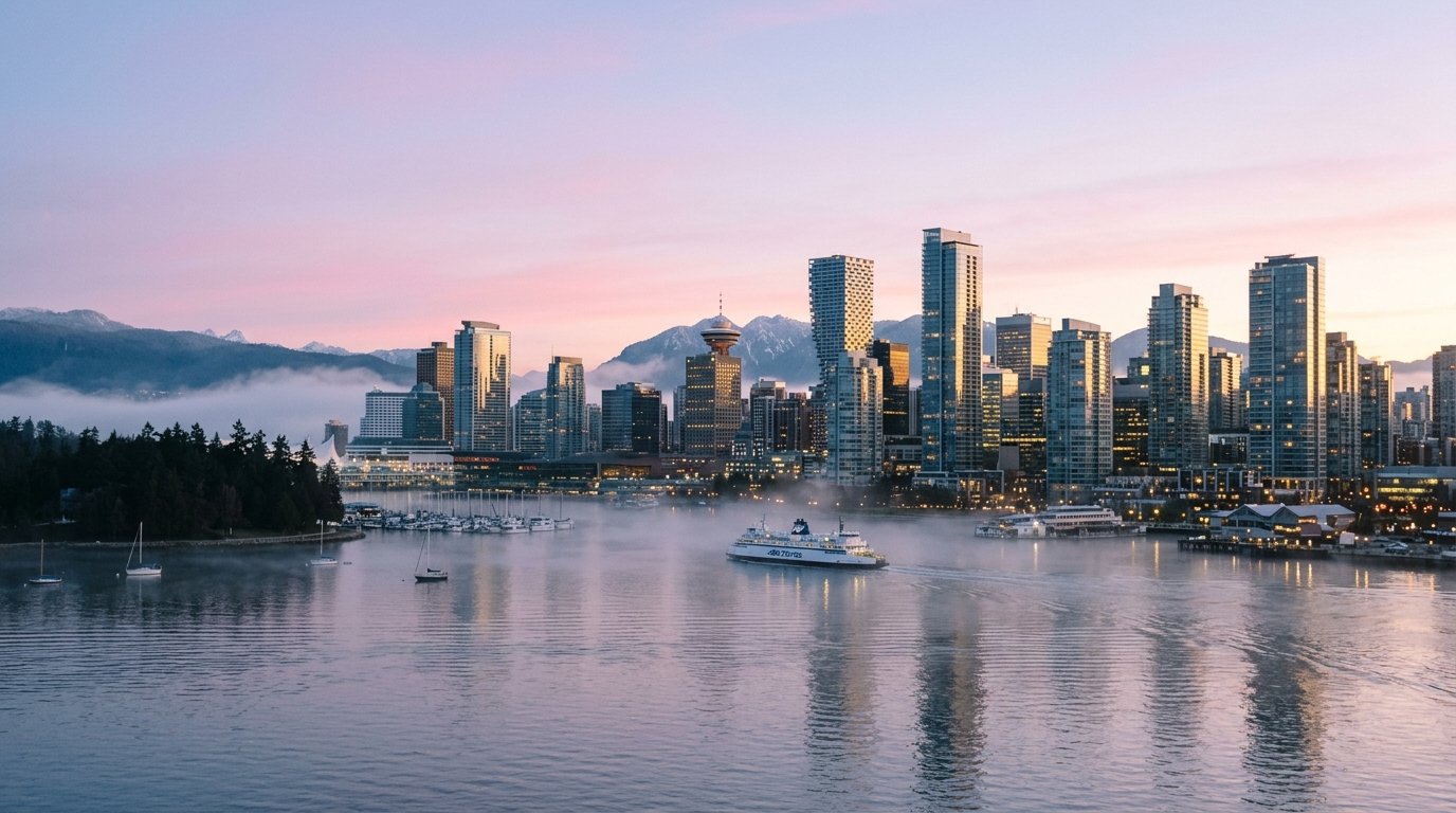 Express Entry categories 2026 — Canadian city skyline at dawn