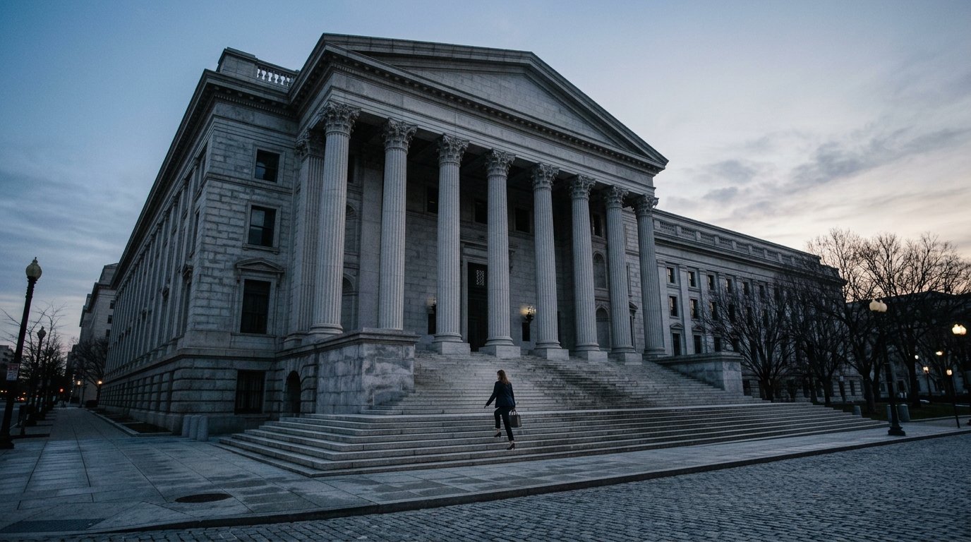 Court building representing the appeal ruling that left the H-1B $100,000 fee blocked