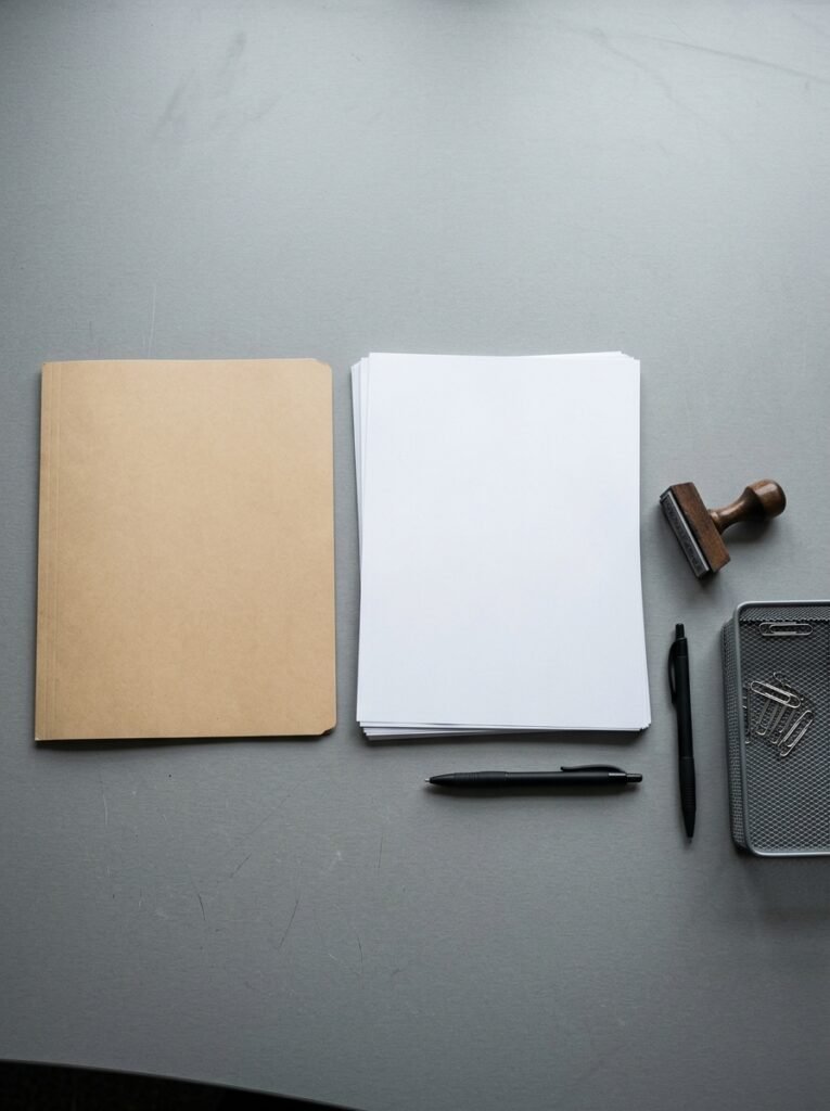 Office desk with folder and 202607151527