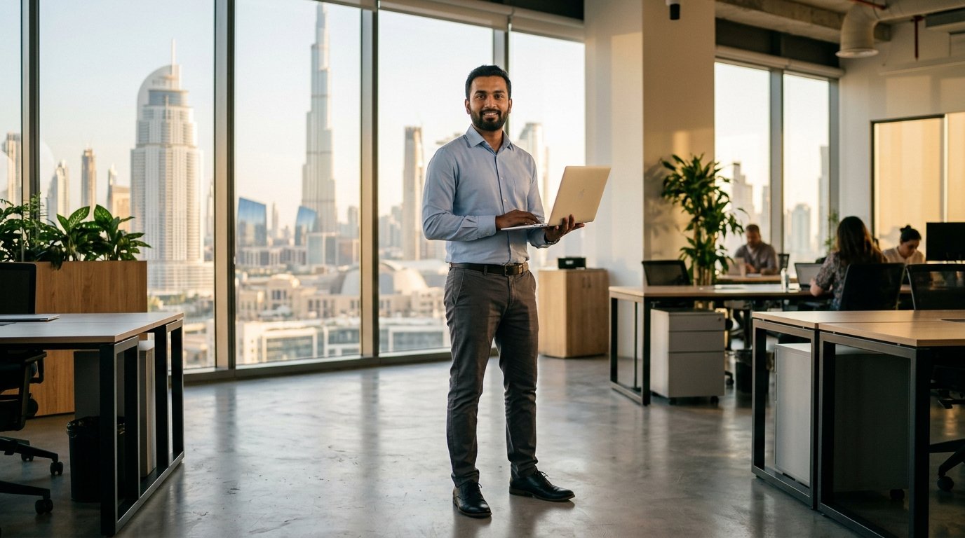 Skilled professional qualifying for UAE Golden Visa 2026 through employment"