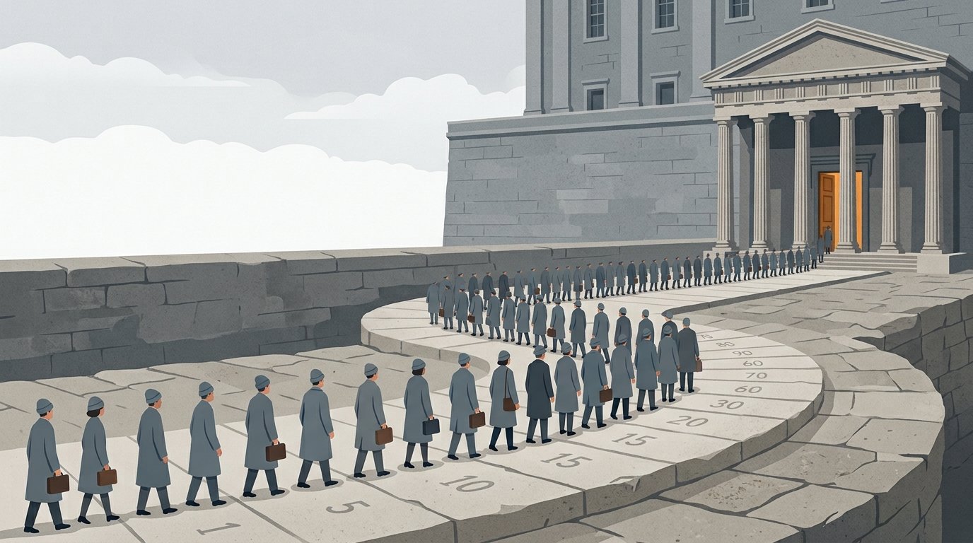 Illustration representing the UK 10 year ILR rule and the extended wait for indefinite leave to remain