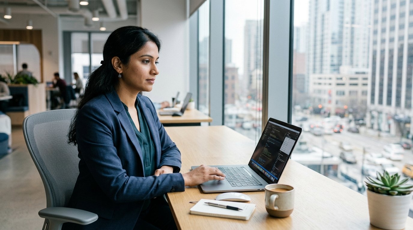 Skilled professional reviewing H-1B visa news after the $100,000 H-1B fee was blocked in July 2026