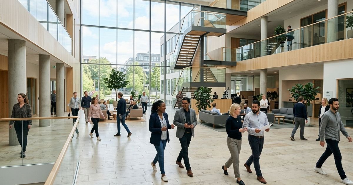 International professionals in a Swedish workplace representing visa sponsorship jobs in Sweden 2026
