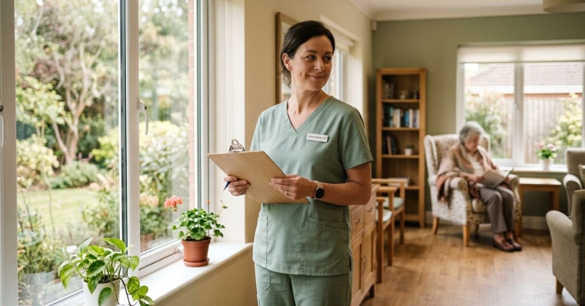 Nurse working in a residential care facility, illustrating nursing jobs in Australia with visa sponsorship