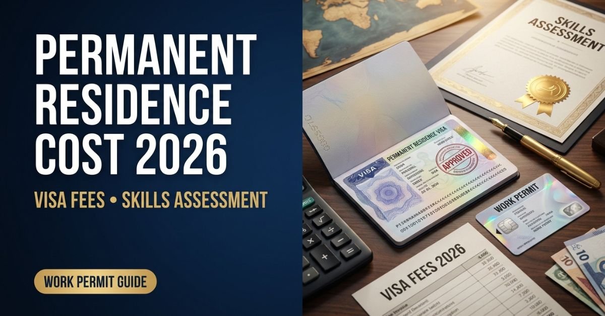 Permanent residence cost 2026 visa fees, work permit and skills assessment documents